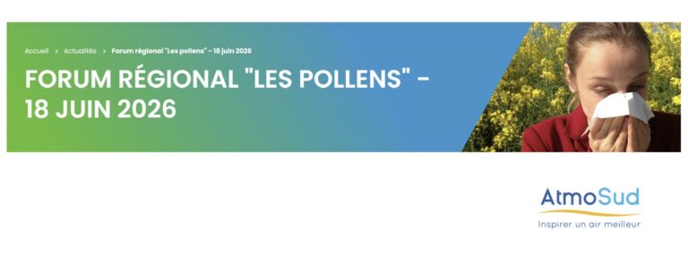 Forum regional Pollens Atmosud 18 juin 2026 768x296